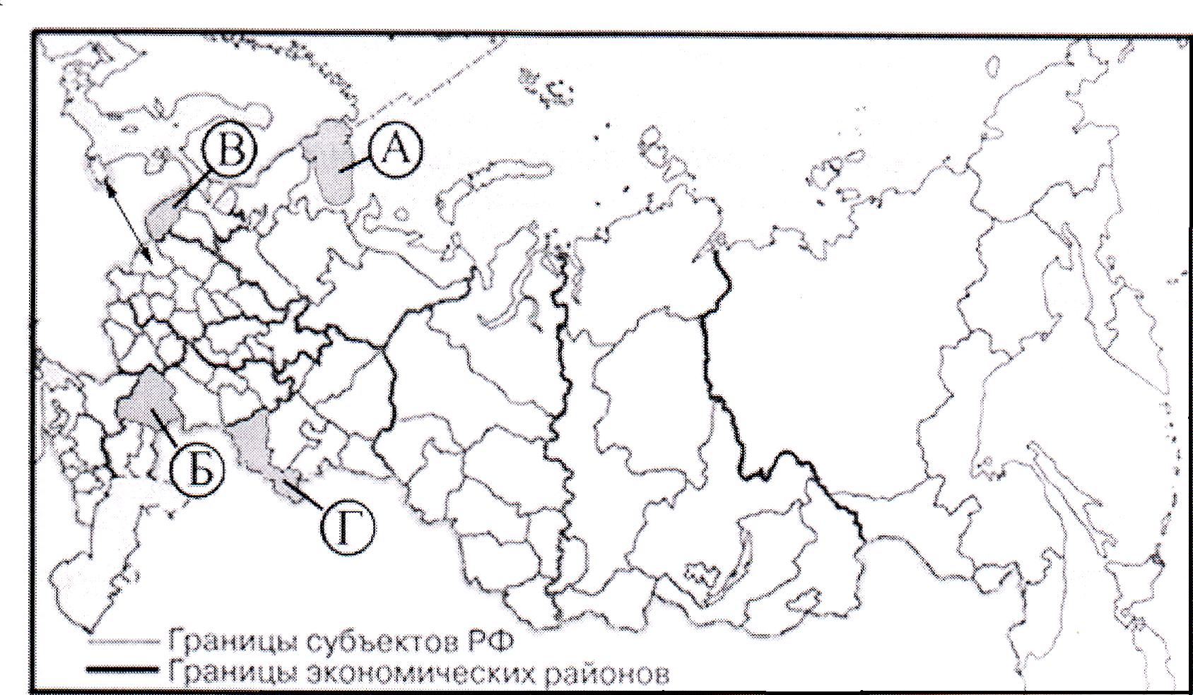 Контурная карта политико административная карта россии 8 класс